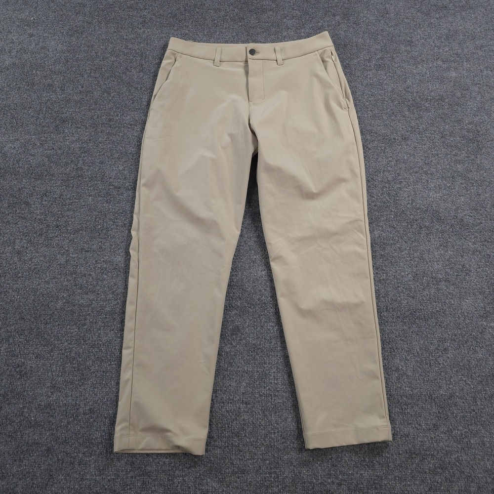 Lululemon Pants Mens 31x28 Beige ABC Classic Fit Stretch Chino Golf Travel Tech